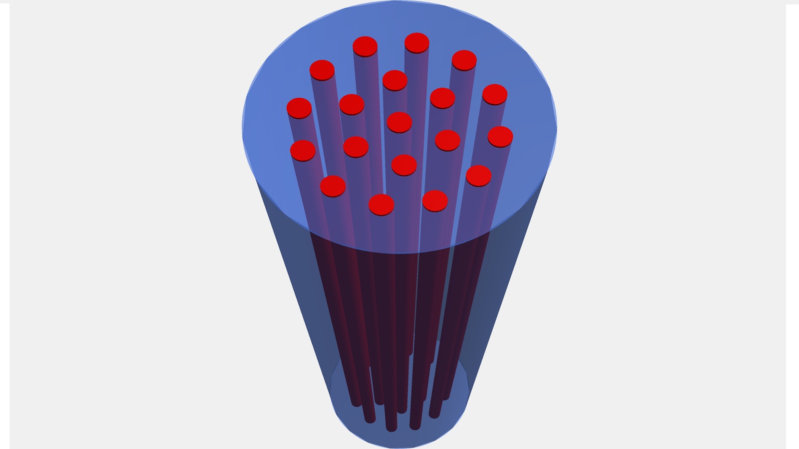 Image diagram of the newly developed 19-core optical fiber