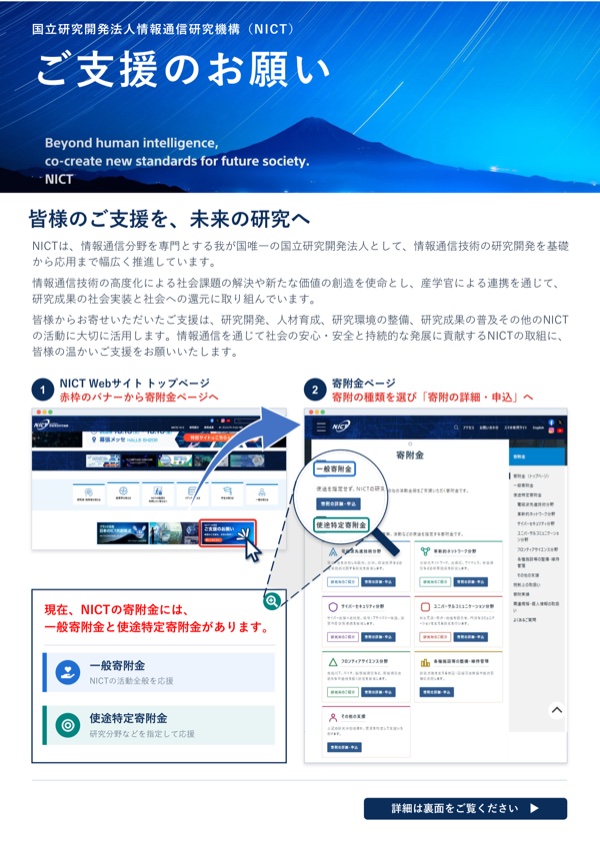 寄附のご案内（チラシ）
